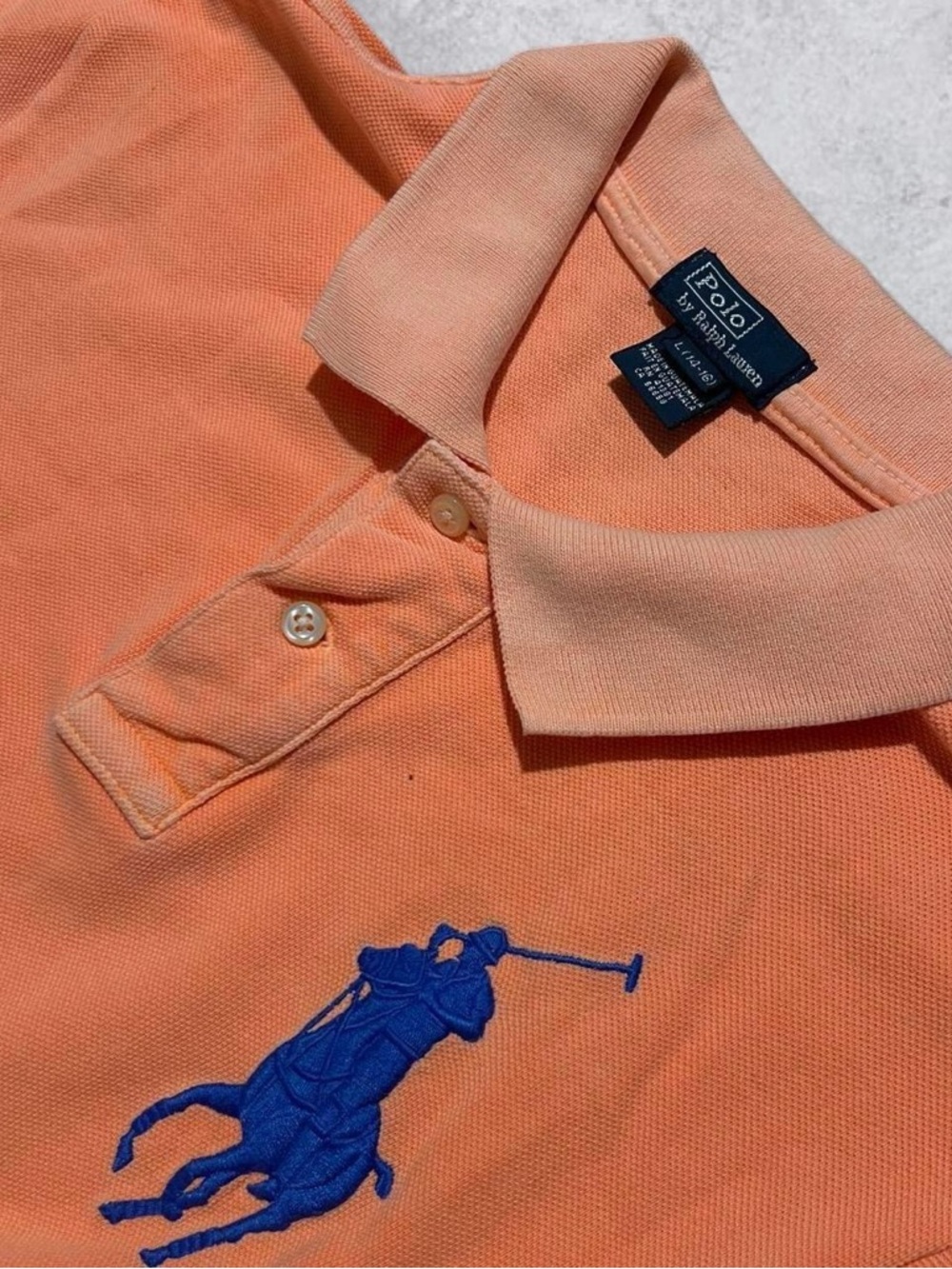 Polo Ralph Lauren Big Pony Polo Shirt Orange Size Large